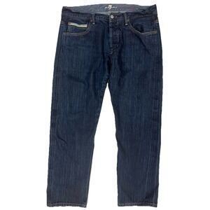7 For All Mankind The Straight Performance Jeans Men's 36 Dark Wash 28 Inseam